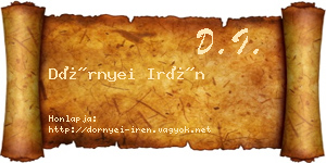 Dörnyei Irén névjegykártya